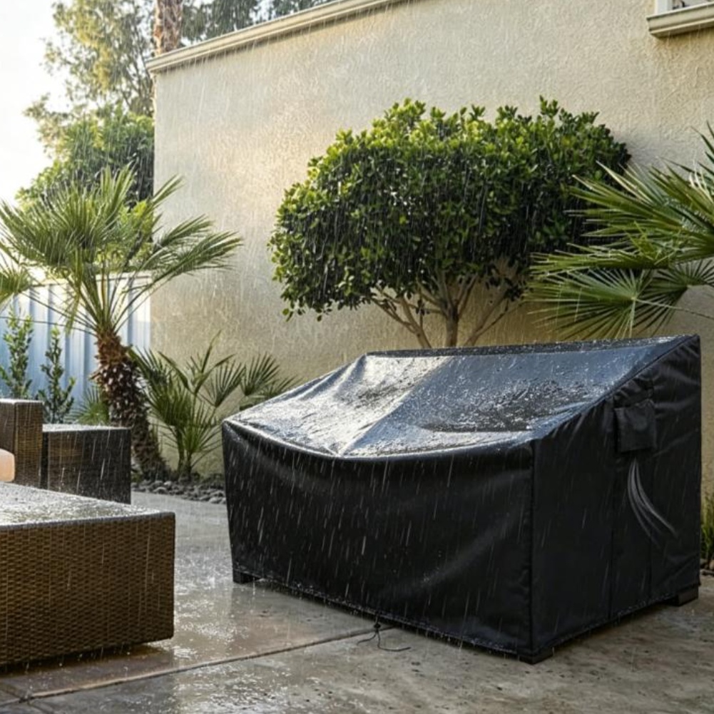 Outdoor Furniture Black - Zware, waterdichte buitensofa hoes, tuinmeubelhoes, zwarte
