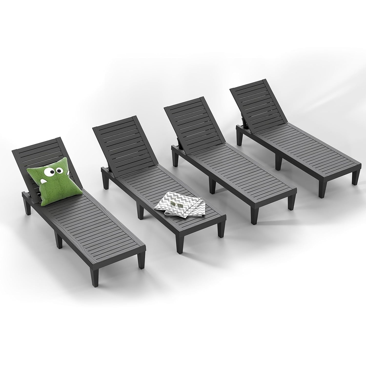 Outdoor Furniture Lounge Set - 5-standen verstelbare chaise longue set van
