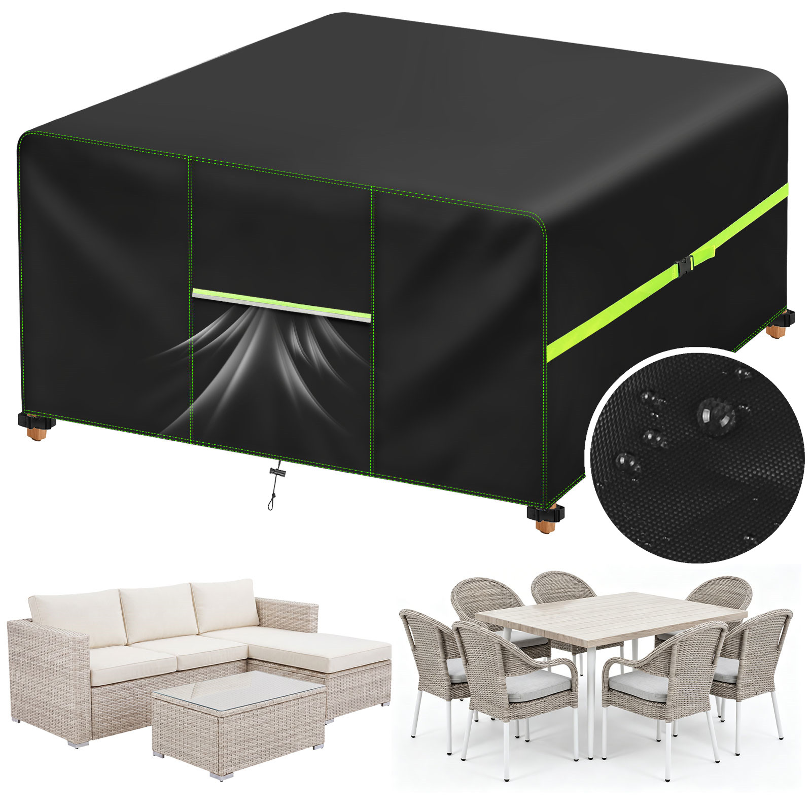 Outdoor Furniture Weatherproof - Tuinmeubelhoes met ventilatieopening Waterdichte patio rotan