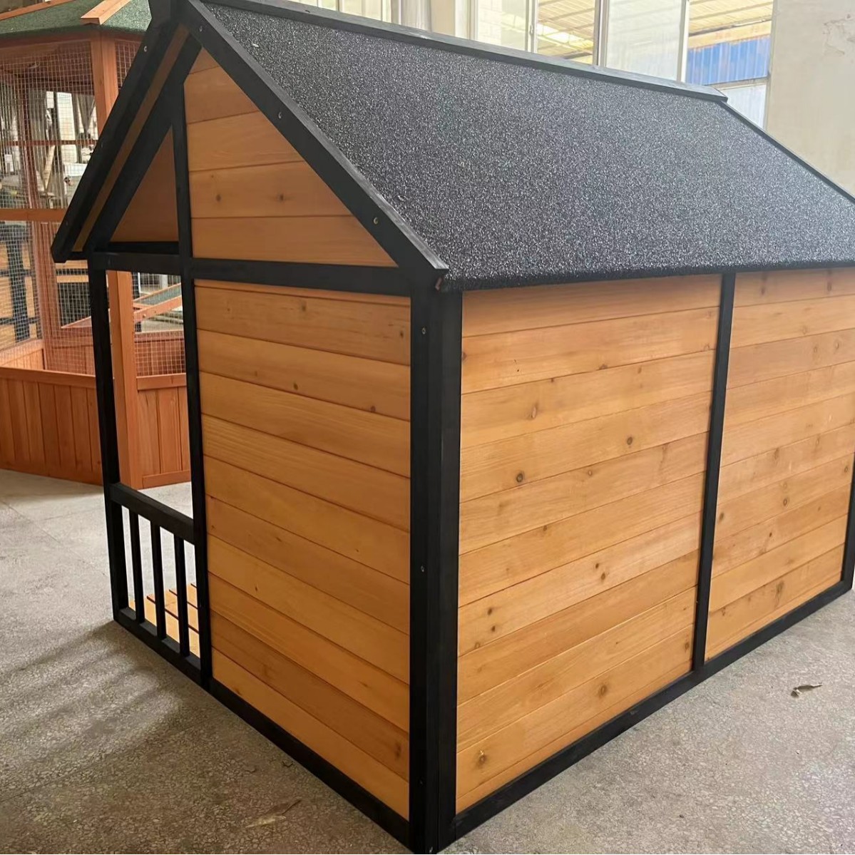 Outdoor Furniture Yellow - Geel effen patroon buiten hondenhuis houten