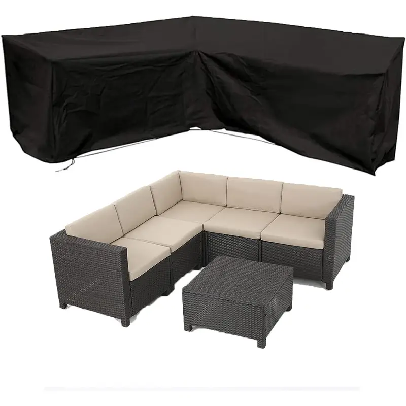Outdoor Furniture Weatherproof - Anti-UV L-vormige buitensofa hoes waterdicht winddicht