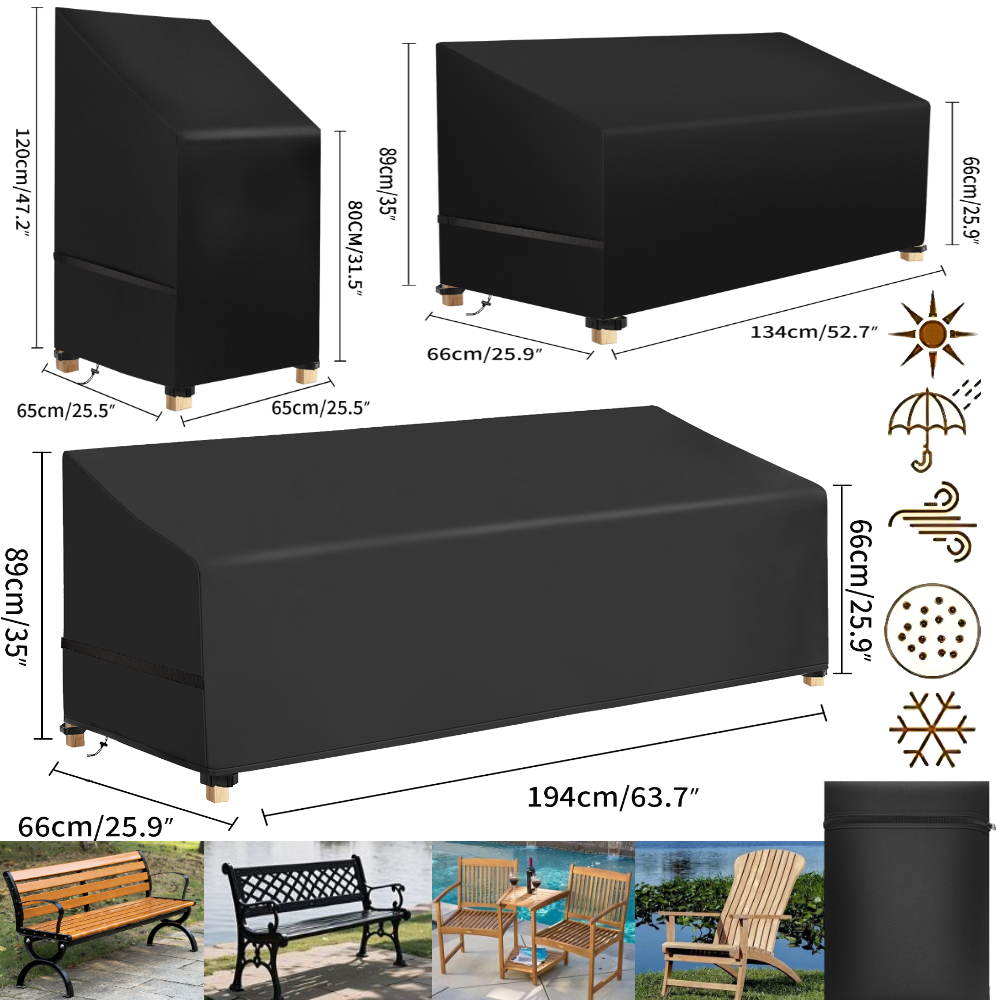 Outdoor Furniture Weatherproof - Waterdichte tuinstoelstofhoezen voor tuinmeubelen, beschermen buitenbanken