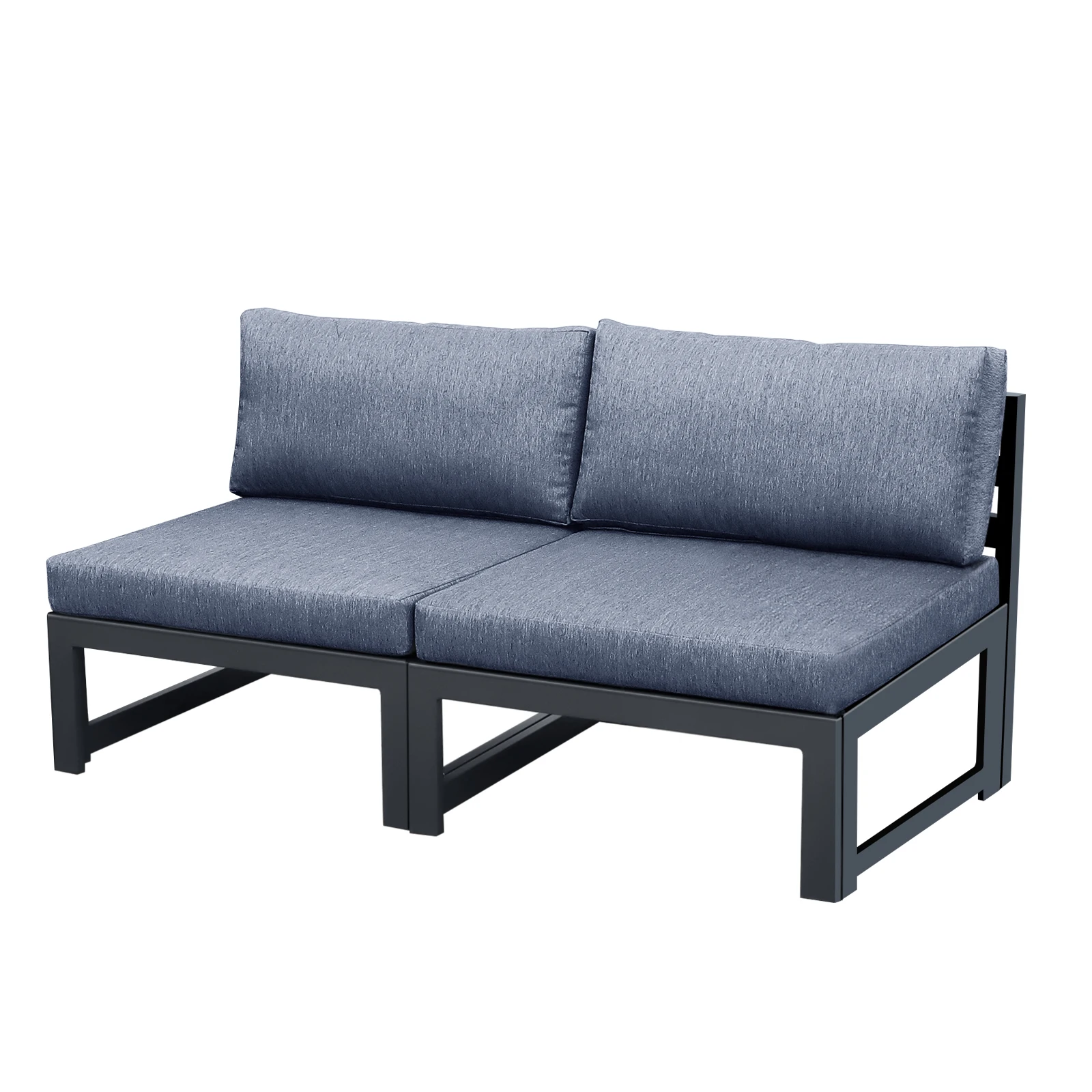 Outdoor Furniture Loveseat - Patio Sectionele liefdesstoel armloze bankstel Meubelbank