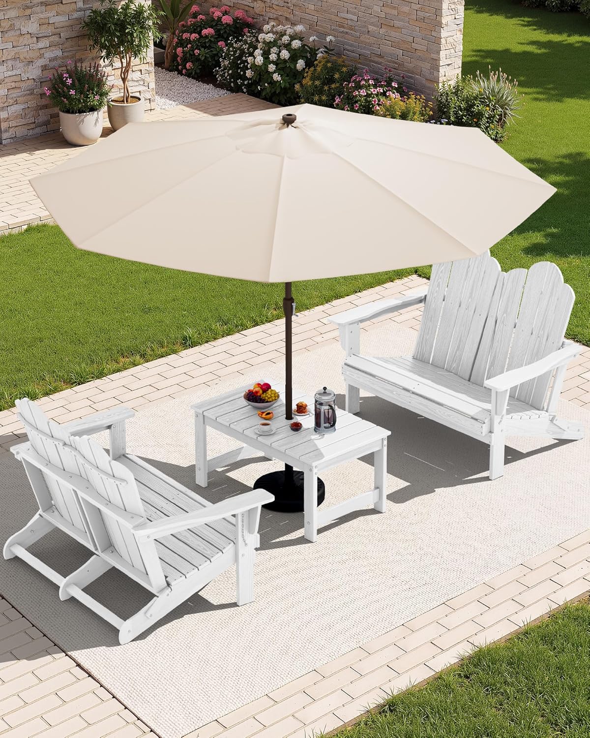 HDPE All-Weather opvouwbare Ad - Outdoor Furniture Loveseat recensie en prijs