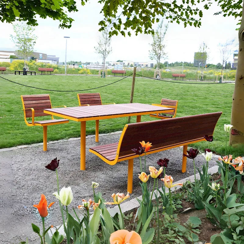 Tuinmeubelenset van hout, goud - Outdoor Furniture Yellow recensie en prijs