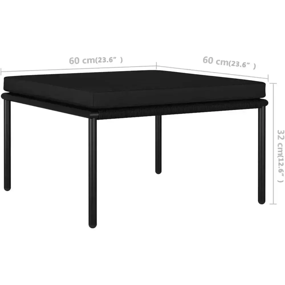 6-delige buitenbankset met kus - Outdoor Furniture Black recensie en prijs