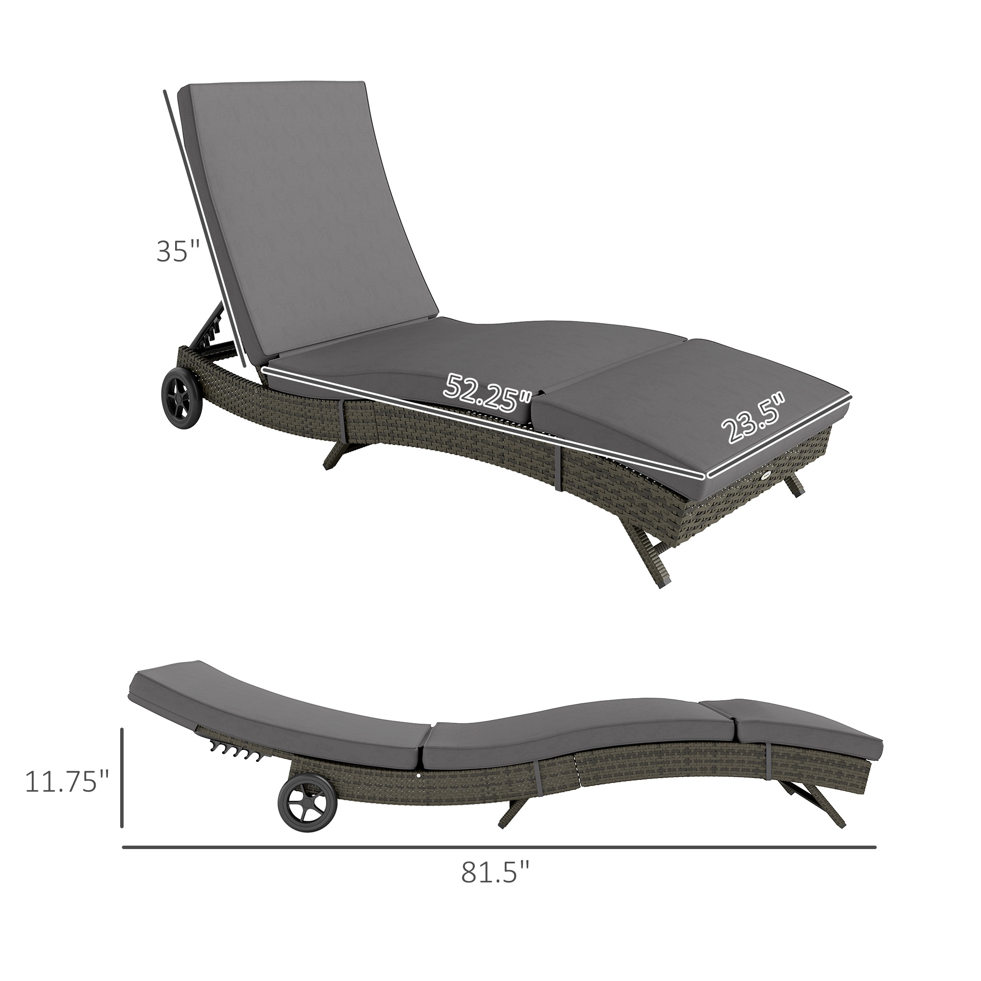 Buitenligstoel, PE-wicker, met - Outdoor Furniture Lounge Set recensie en prijs