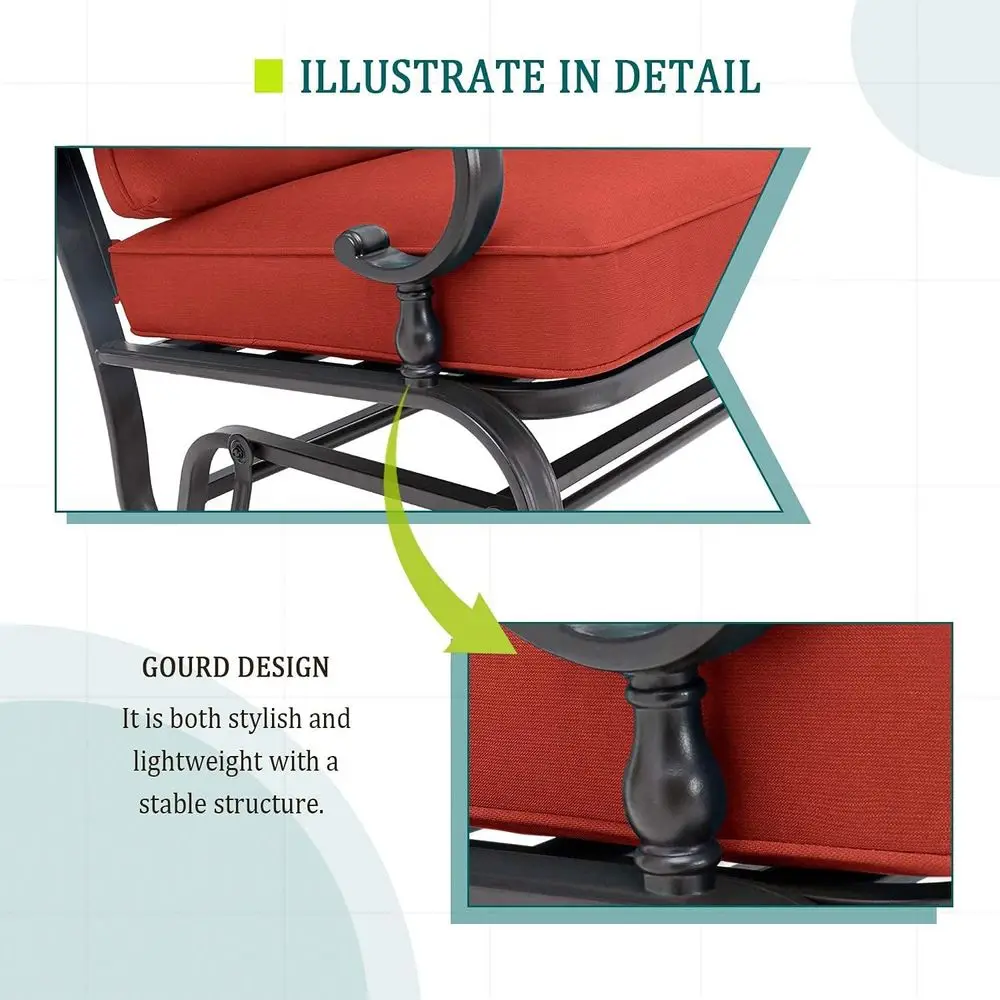 4-delige rode smeedijzeren tui - Outdoor Furniture Loveseat recensie en prijs
