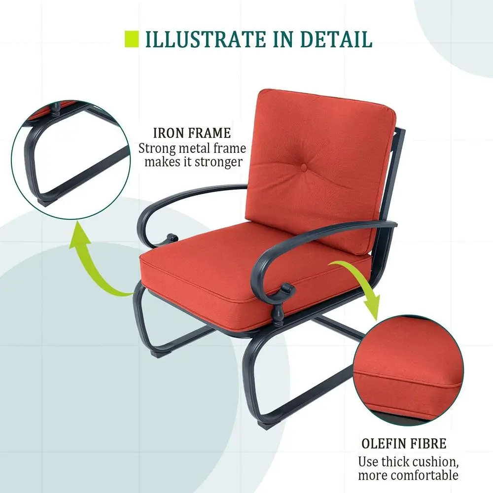 4-delige rode smeedijzeren tui - Outdoor Furniture Loveseat recensie en prijs