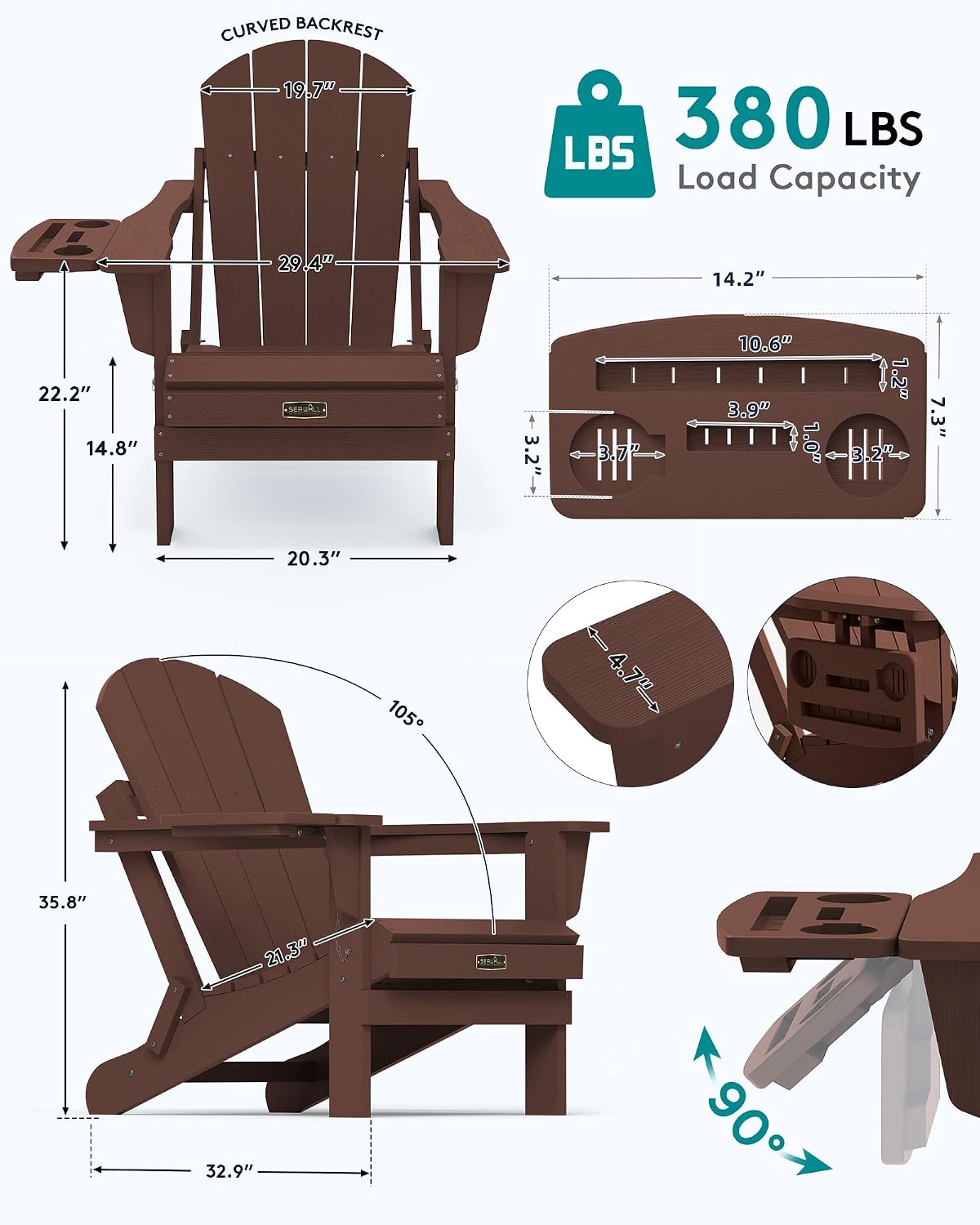 Vouwbare Adirondack Stoelenset - Outdoor Furniture Set With Fire Pit recensie en prijs