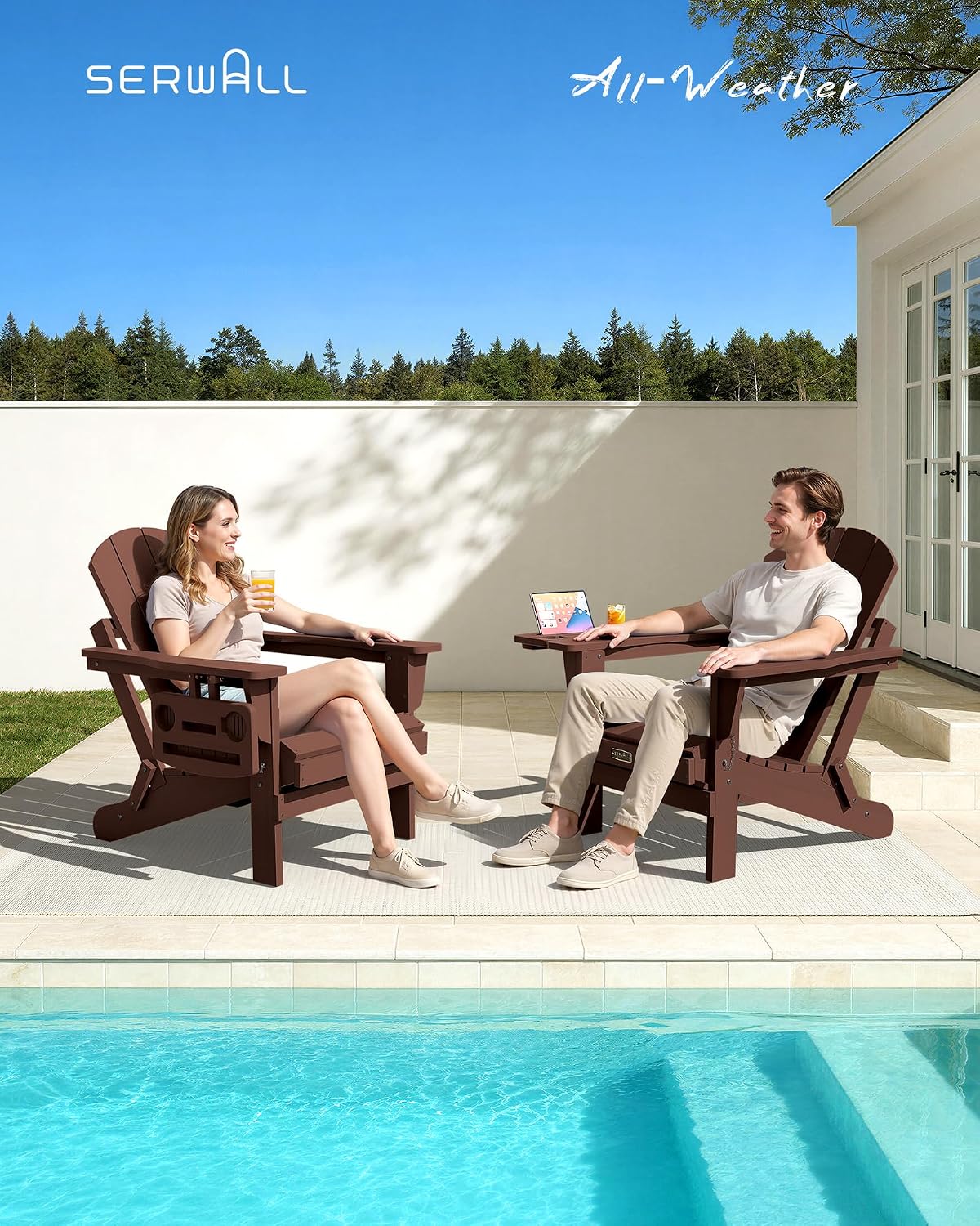 Vouwbare Adirondack Stoelenset - Outdoor Furniture Set With Fire Pit recensie en prijs