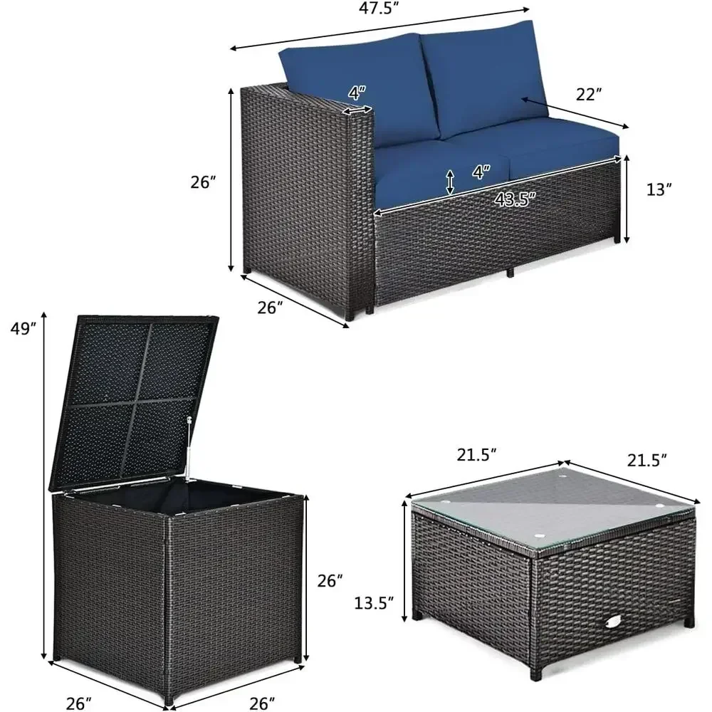 Weerbestendige 4-delige terras - Outdoor Furniture Loveseat recensie en prijs