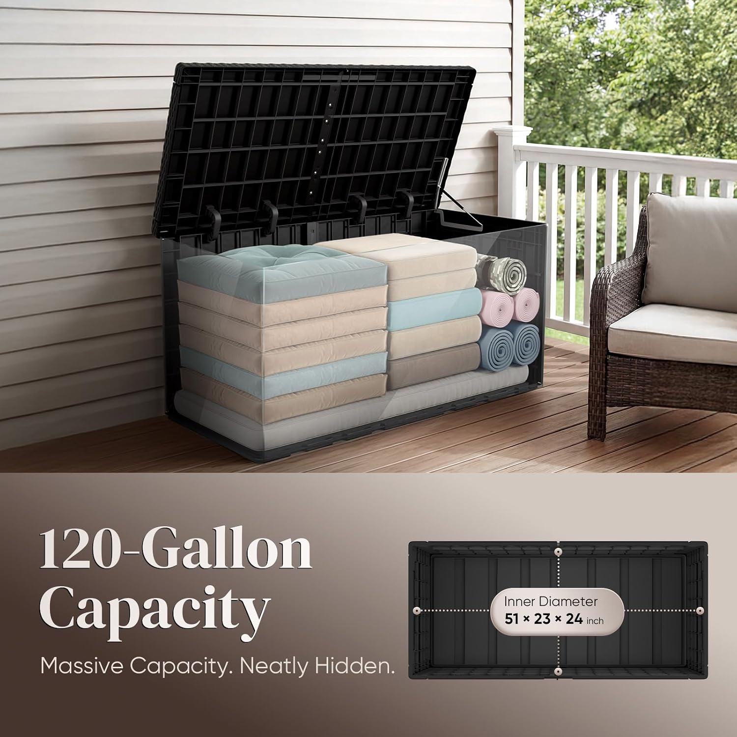 120 gallon grote opbergbox voo - Outdoor Furniture Weatherproof recensie en prijs