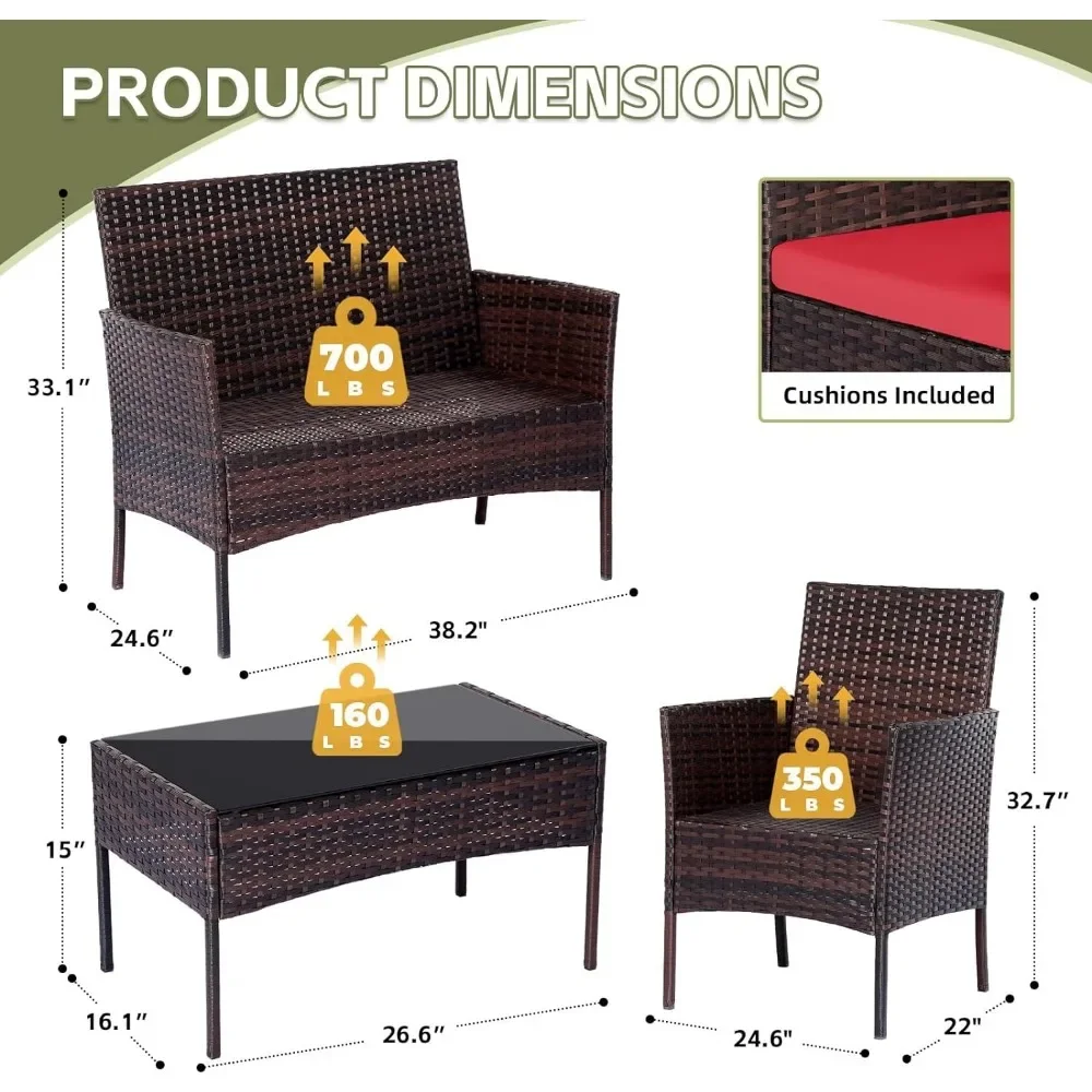 Set 4-delige conversatiesets r - Outdoor Furniture Loveseat recensie en prijs