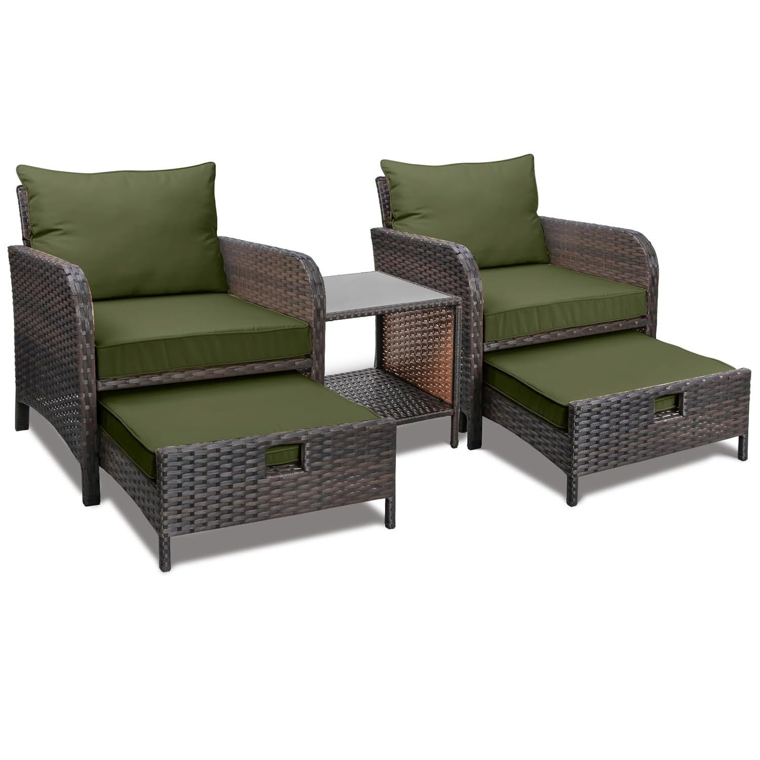 5-delige PE-rattan tuinset, lo - Outdoor Furniture Lounge Set recensie en prijs