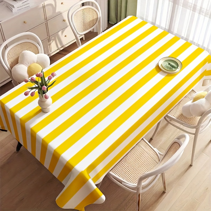 Geel wit gestreept polyester t - Outdoor Furniture Yellow recensie en prijs