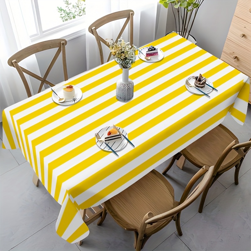 Geel wit gestreept polyester t - Outdoor Furniture Yellow recensie en prijs