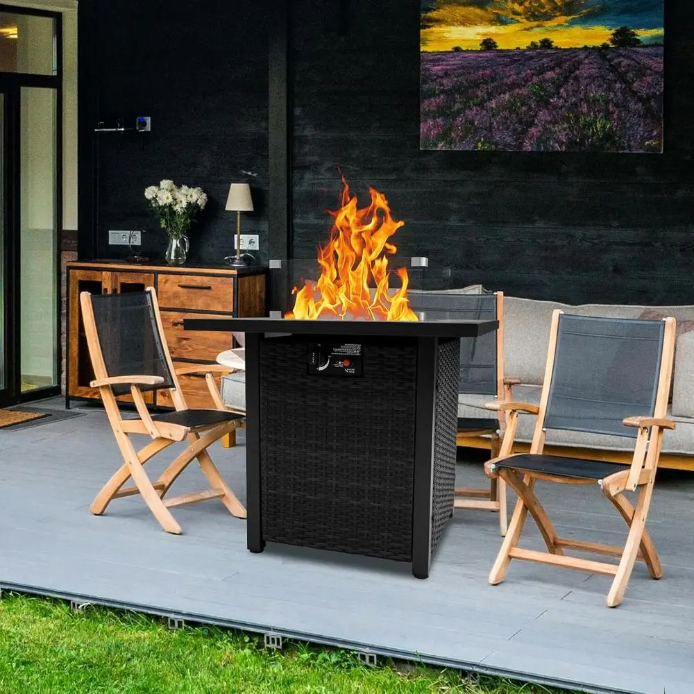 Wicker tuinmeubelenset, rotan  - Outdoor Furniture Set With Fire Pit recensie en prijs
