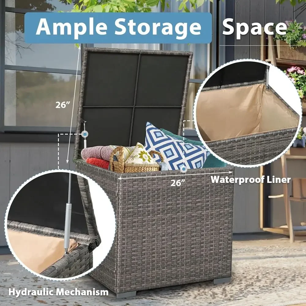 8-delige tuinmeubelenset met 4 - Outdoor Furniture Set With Fire Pit recensie en prijs