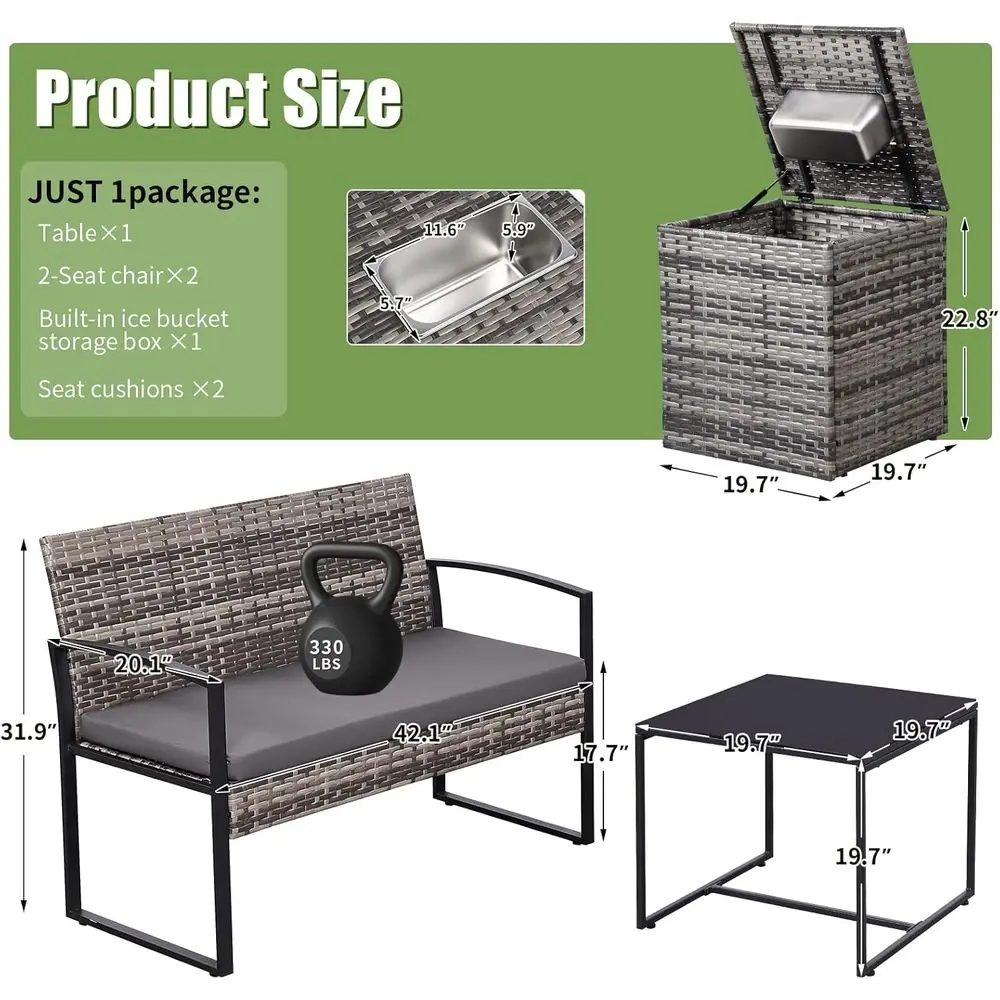 4-delige tuinmeubelset met dra - Outdoor Furniture Loveseat recensie en prijs