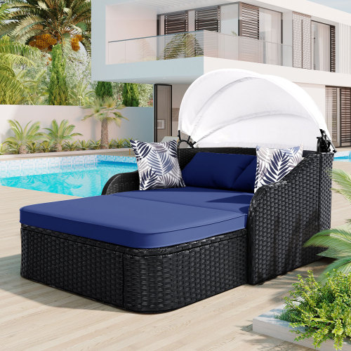 79,9 inch buitenligbed met ver - Outdoor Furniture Black recensie en prijs