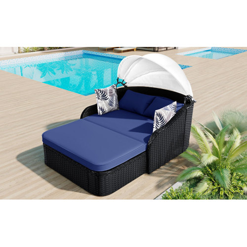 79,9 inch buitenligbed met ver - Outdoor Furniture Black recensie en prijs
