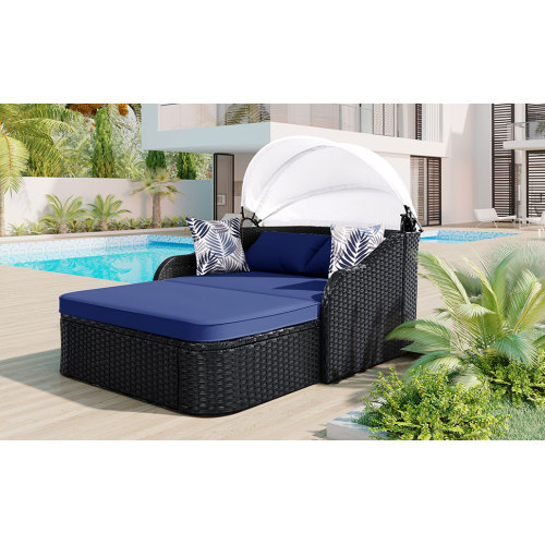 79,9 inch buitenligbed met ver - Outdoor Furniture Black recensie en prijs