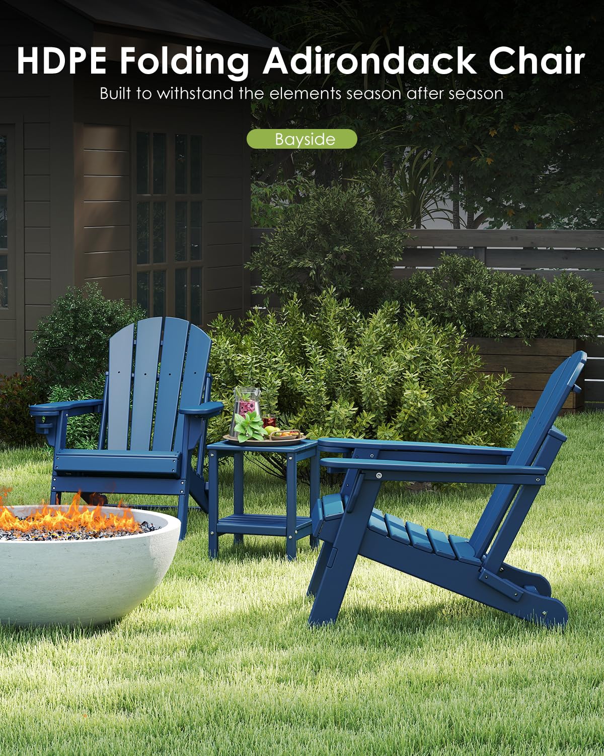 Stoelenset 2, inklapbaar voor  - Outdoor Furniture Set With Fire Pit recensie en prijs