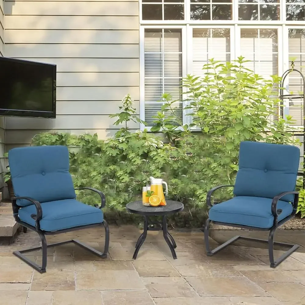 Patio Bistro Set met metalen l - Outdoor Furniture Lounge Set recensie en prijs