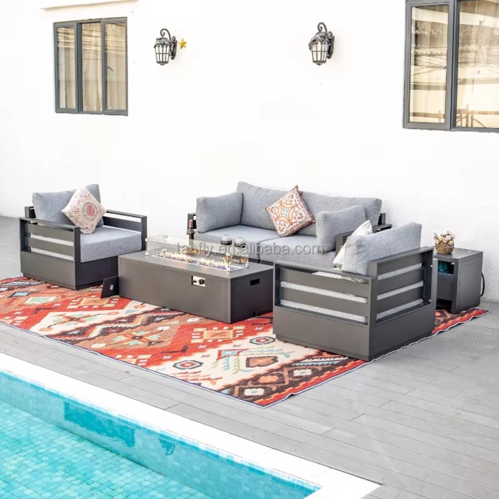 Villa Hotel Buitenmeubelenset  - Outdoor Furniture Set With Fire Pit recensie en prijs