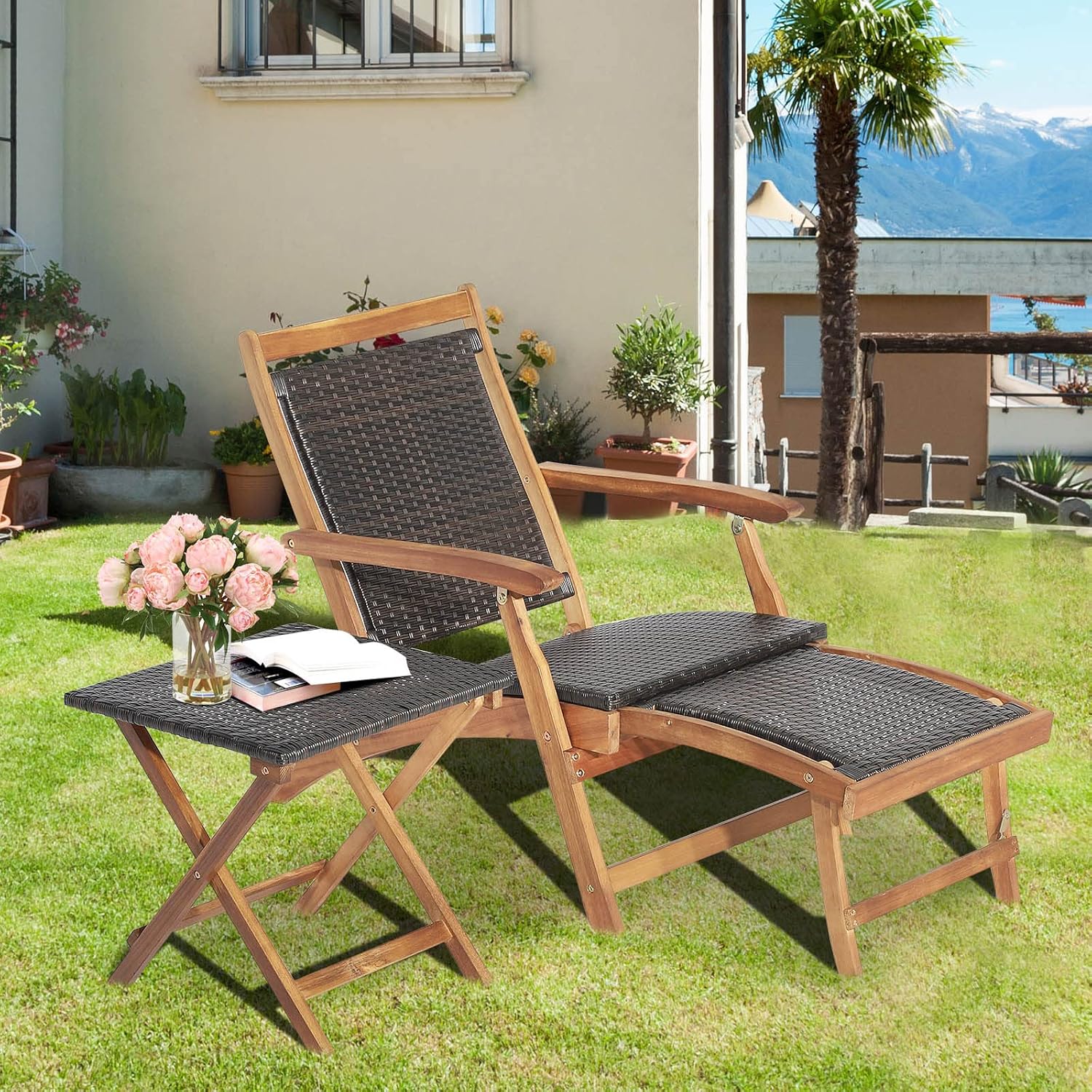 Opvouwbare loungestoel en bijz - Outdoor Furniture Lounge Set recensie en prijs