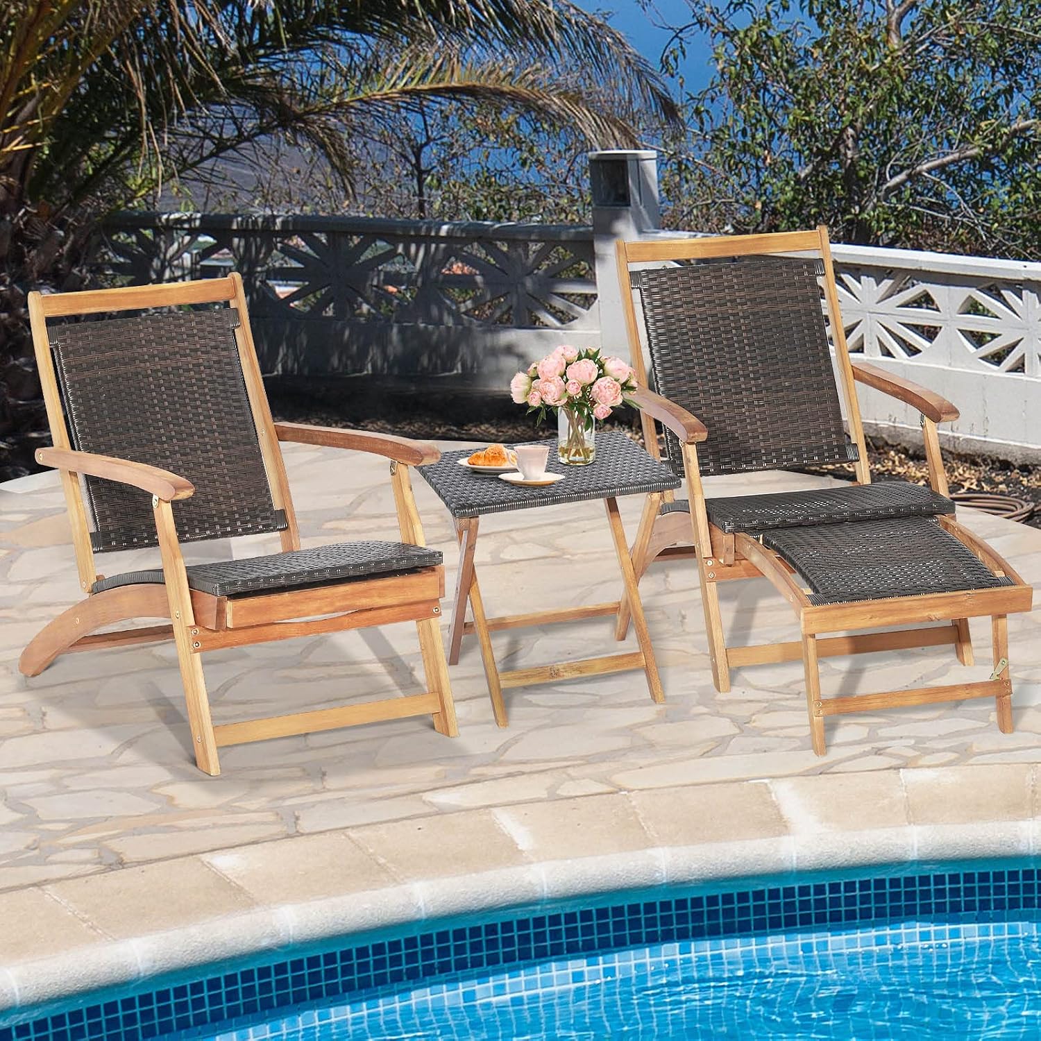 Opvouwbare loungestoel en bijz - Outdoor Furniture Lounge Set recensie en prijs