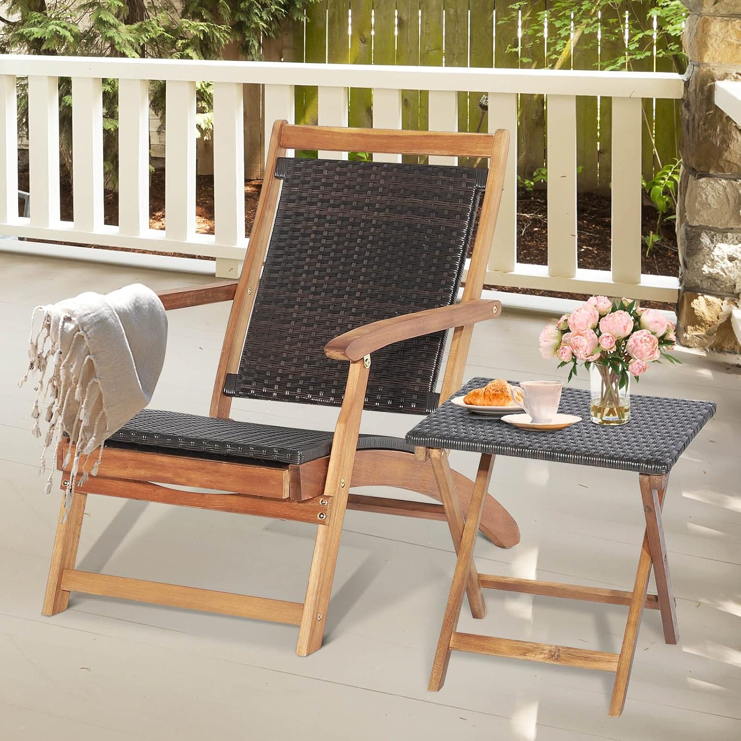 Opvouwbare loungestoel en bijz - Outdoor Furniture Lounge Set recensie en prijs
