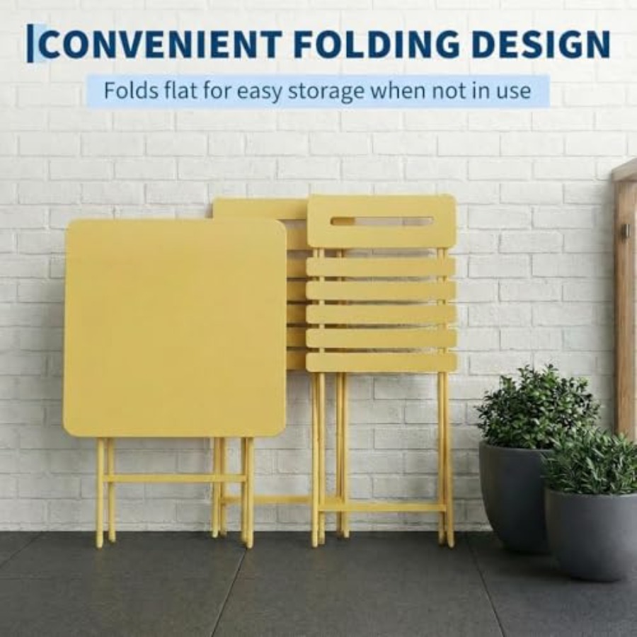 3-delige bistroset voor terras - Outdoor Furniture Yellow recensie en prijs