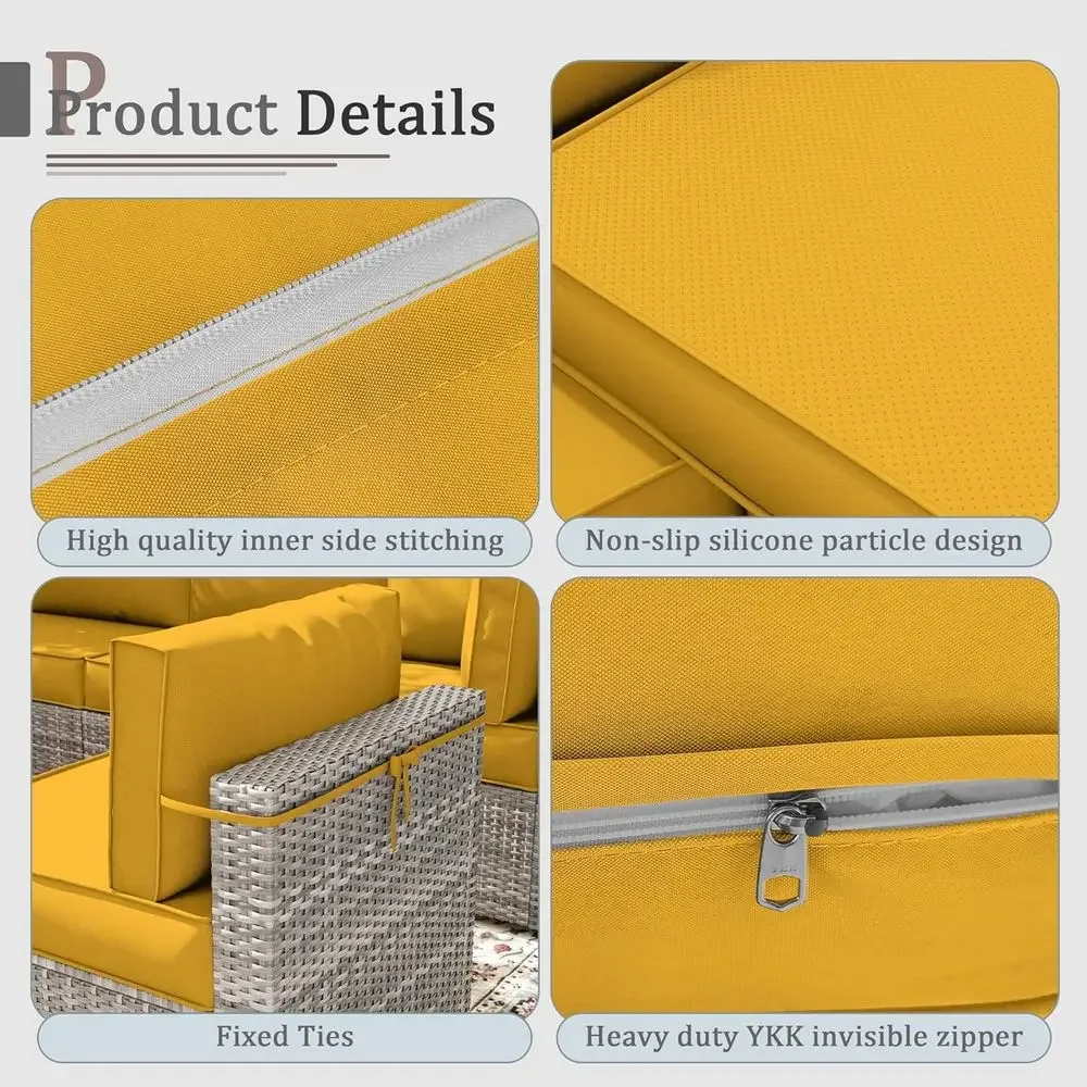 5-kussen buitenkussens voor tu - Outdoor Furniture Yellow recensie en prijs