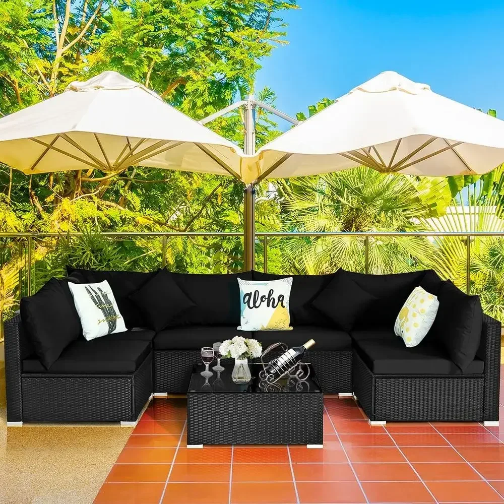 6-persoons buitenmeubelset van - Outdoor Furniture Black recensie en prijs