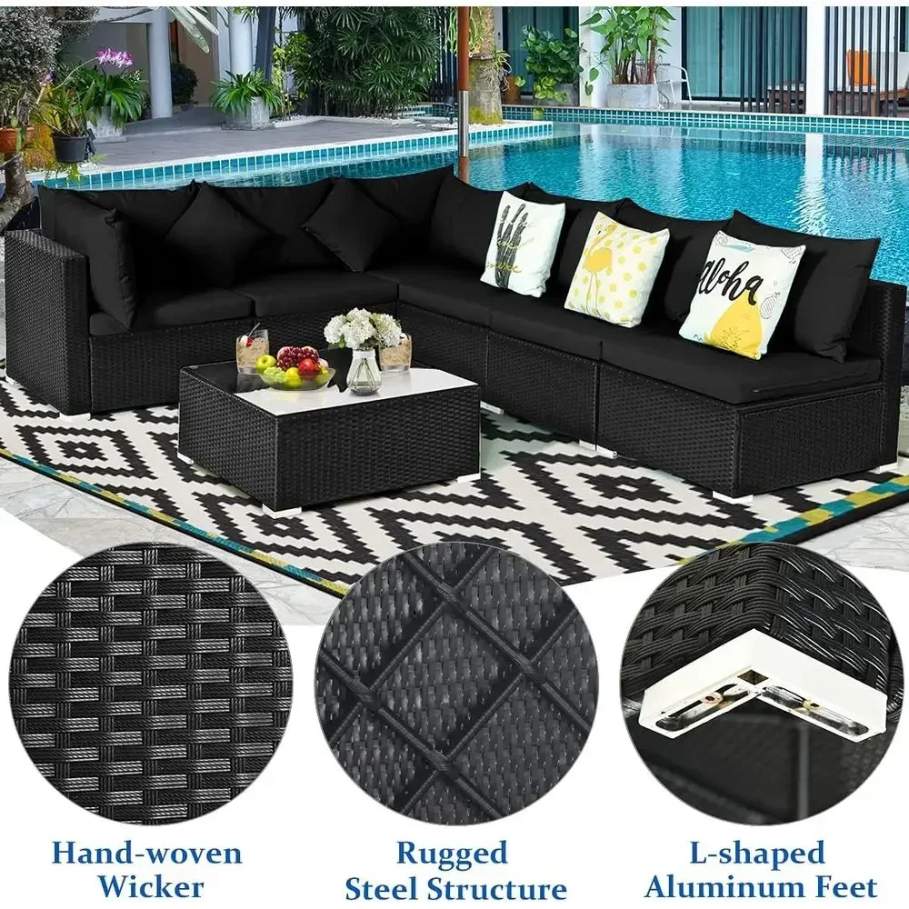6-persoons buitenmeubelset van - Outdoor Furniture Black recensie en prijs