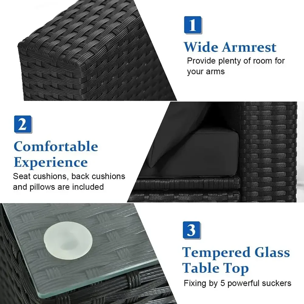 6-persoons buitenmeubelset van - Outdoor Furniture Black recensie en prijs