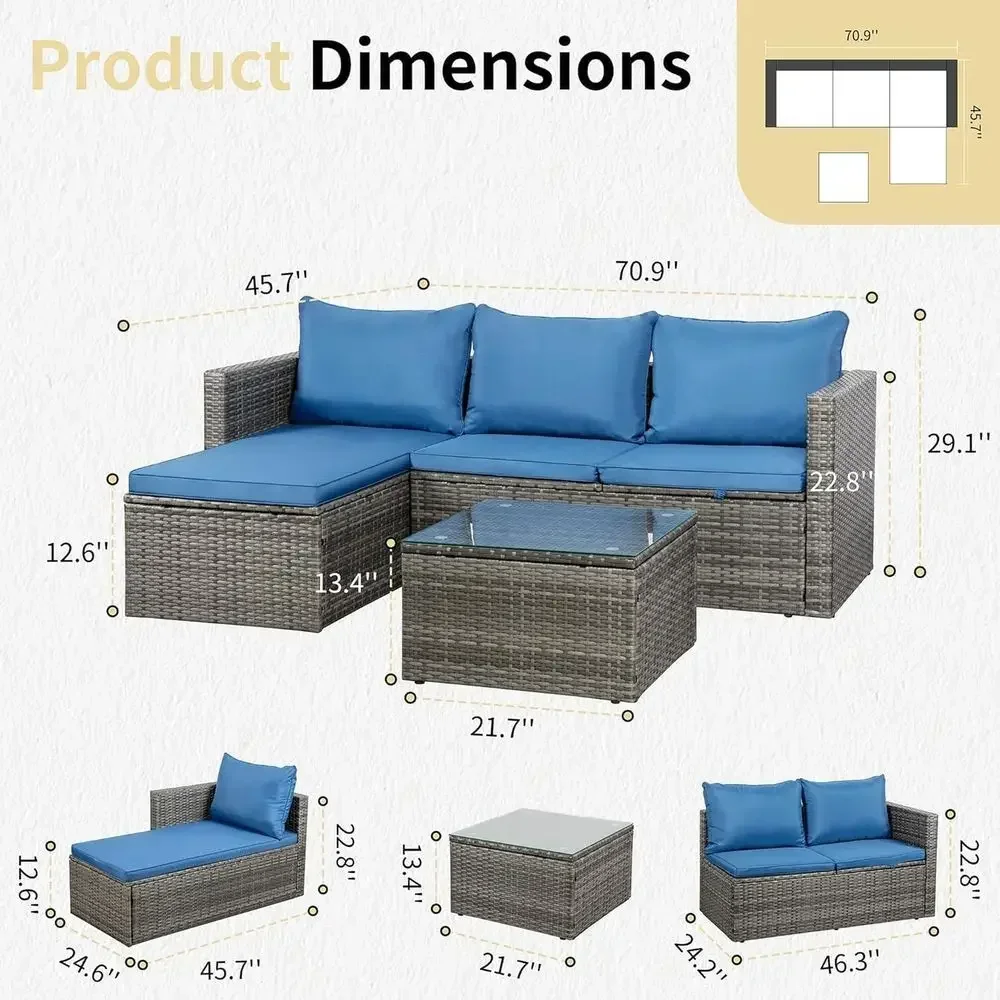 4-delige buitenmeubelset van w - Outdoor Furniture Set With Fire Pit recensie en prijs